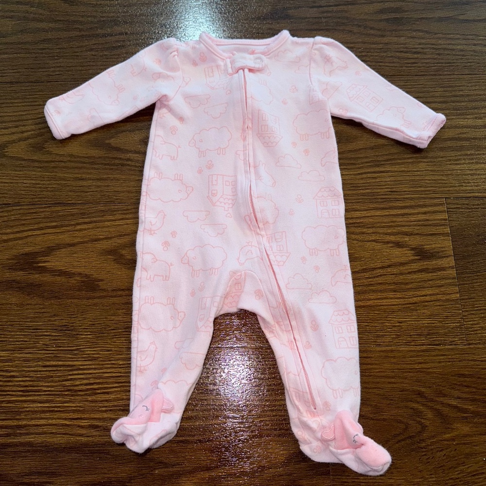 Just One You Carter's Baby Girl Onesie Footie Pajamas